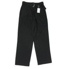 【美品】sacai（サカイ）ウールメルトンベルテッドのブラックパンツ 美品】sacai（サカイ）ウールメルトンベルテッドのブラックパンツ