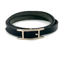 HERMES エルメス ブレスレット アピ３ レザー 黒 箱付き レディース メンズ アクセサリー【OE-976】