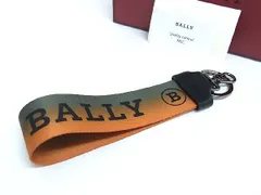 ■新品■未使用■ BALLY バリー ナイロンキャンバス キーホルダー キーリング ストラップ メンズ レディース オレンジ系 BE2208のサムネイル