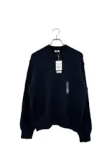 上質 モヘア混 Uniqlo ユニクロ タグ付き ニット セーター ネイビー系 ケーブル メンズ サイズ L 6 衣B