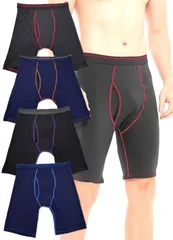 [シュバリアン] 男性用下着 前開き ボクサーパンツ ボクサー ボクサータイプ メンズ 下着 インナー まとめ買い おおきめ 大きいサイズ おおきいサイズ スポーツ おとこのこ まとめ売り セット パンツ ロング あわせ買い 肌着 大 [4枚セット] [5L]