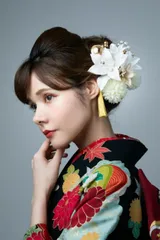 振袖用 髪飾り Arenca カップ入り髪飾りセット アレンカ 成人式 結婚式 卒業式 コサージュ マドンナリリー 8354 白 kk-599