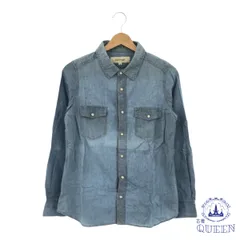 【訳アリ】 earth music&ecology アースミュージックアンドエコロジー トップス シャツ デニム ダブルポケット 長袖 レディース デニム ブルー 36 901-5335 送料無料 古着