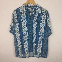 Piko ピコ アロハシャツ 半袖 花柄 総柄 ブルー Mサイズ メンズ 古着 Y2K アメカジのサムネイル