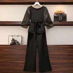 セットアップ パンツ スーツ パンツスーツ レディース ママスーツ 入学式 黒 フォーマル 40代 オールインワン ママ 結婚式 セレモニースー