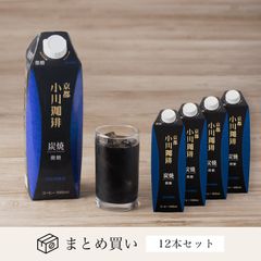 京都 小川珈琲 炭焼珈琲 アイスコーヒー 微糖 1000ml 12本