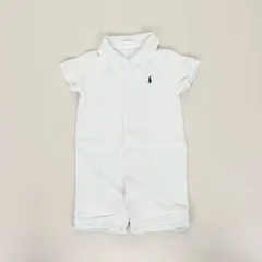 RALPH LAUREN USED 60サイズ 半袖カバーオール コットン ベビー服 BABY 赤ちゃん ロンパース ベビーロンパース スナップボタン【RALPH LAUREN ラルフローレン USED カバーオール ベビー服 60サイズ ロンパース ユーズド