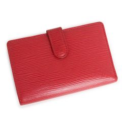 ルイ ヴィトン ポルト モネ ビエ ヴィエノワ がま口 二つ折り財布 エピレザー ルージュ レッド 赤 シルバー金具 M63247 LOUIS VUITTON（中古）