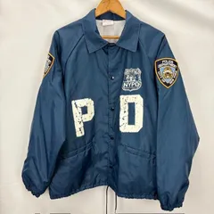 NYPD 実物 コーチジャケット XL USA製 警察 ネイビー ワッペン 古着 NYPD 実物 コーチジャケット XL USA製 警察 ネイビー ワッペン