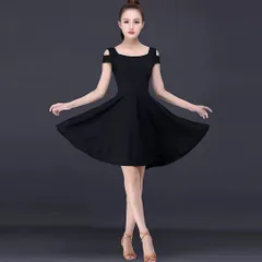 新品 未使用  新作 ラテンダンス練習着ワンピースタイプ！シンプルで可愛い！ 社交ダンスドレス ラテンダンス衣装 レッスンウェア ステージ衣装