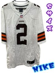 NIKE　メンズ　ユニフォーム風Tシャツ　アメフト　NFL　MANZIEL　大きめSサイズ　メッシュ　ホワイト　U-424