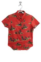 Munsingwear(マンシングウェア) ポロシャツ オレンジ総柄 レディース ゴルフ用品 2504-0662 中古