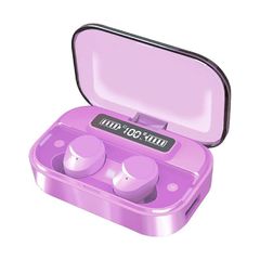 【REDHiLL】ワイヤレスイヤホン bluetooth イヤフォン 防水 IPX7防水 ノイズキャンセリング コードレス パープル【SUMO0146/コンパクト】[OJ]