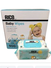 【北海道・九州限定】コストコ RICO 赤ちゃん用 おしりふき 900枚（100×9個）大判厚手・無香料