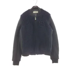 BALENCIAGA (バレンシアガ) ムートン切り替え メルトンボンバージャケット ネイビー/ブラック 436216 #dg2302のサムネイル