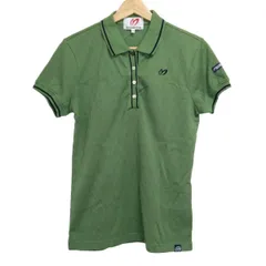 MASTER BUNNY EDITION(マスターバニーエディション) 半袖ポロシャツ サイズ2 M レディース - グリーン×ダークネイビー