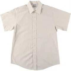古着 ブルックスブラザーズ Brooks Brothers 346 SLIM FIT 半袖 コットン ストライプシャツ メンズXL相当/eaa534179