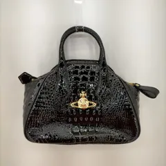 ヴィヴィアンウエストウッド アングロマニア Vivienne Westwood ANGLOMANIA オーブエンブレムクロコ型押しハンドバッグ レディース  無のサムネイル