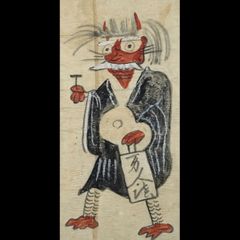 大津絵 鬼の念仏 額入 時代物(A687) - メルカリ