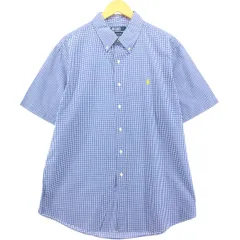 古着 ラルフローレン Ralph Lauren CUSTOM FIT 半袖 ボタンダウン チェックシャツ メンズXXL相当/eaa560654