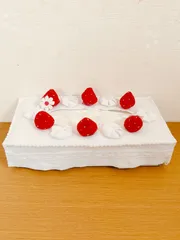 フェルトショートケーキ型ティッシュケースカバー