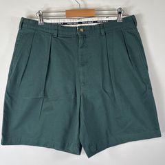 古着 ポロゴルフ POLO GOLF ショートパンツ 半ズボン 短パン 大きいサイズ ワンポイントワッペンロゴ w38  グリーン メンズ