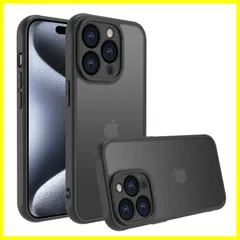 ケース iphone ケース iPhone 15 Pro Pro ケース スマホカバー 耐衝撃 指紋防止 滑り止め マット半透明 15 黄ばみなし レンズ保護 米軍MIL規格アイフォン 15 Pro 用カバー iPhone インチ PinLiSheng (ブラ