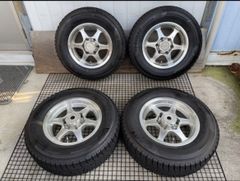 ENKEI BORGNER ZX 215/70R15 6.5J+24 6穴 PCD139.7 15インチ 2016年製 スタッドレスタイヤホイール 4本セット