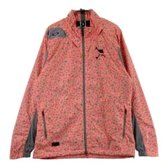 サイズ：L OAKLEY オークリー  ダブルジップ ジャケット スカル刺繍 総柄 オレンジ系 [240101318623] ゴルフウェア メンズ ストスト