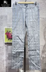 美品 バーバリーブラックレーベル グレンチェック ストレッチ