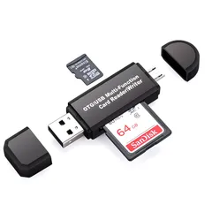 【即日発送】Macbook/Huawei/Xperia/ASUS/Androidなどの機種に対応 Windows/New usb/USB接続 SDカード両対応Micro (USB2.0端子とMicro SD/Micro OTG USB端子 多機能 USBマルチ