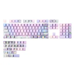 【新着商品】KiiBoom Violet キーキャップセット OEMプロファイル ANSIレイアウト用 133キー サイドプリント PBTカスタムキーキャップ MXスイッチ ゲーミングメカニカルキーボード用