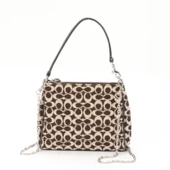 極美品 コーチ ミニ シグネチャー チェーン 2WAY ショルダーバッグ 斜め掛け 8132 レザー ハンド トート レディース EEE BG3-6【中古】