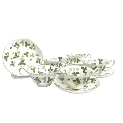 Wedgwood ウェッジウッド カップ＆ソーサー  5客セット ワイルドストロベリー/ティー    ホワイト  / 240001151388