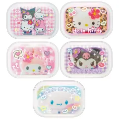 【中古】バッジ・ビンズ 全5種セット 「サンリオキャラクターズ ときめき平成コギャル プリクラ風 缶バッジ＆カバー」