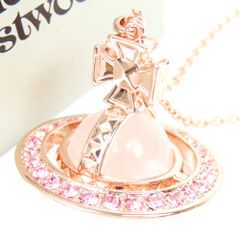 100982 Vivienne Westwood ヴィヴィアンウエストウッド オーブ 3.7cm 大型 ラインストーン ペンダント アクセサリー ネックレス