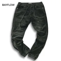 BAYFLOW ベイフロー 秋冬 コーデュロイ★ USED加工 イージー ストレッチ ジョガー パンツ Sz.2 メンズ 灰 グレー