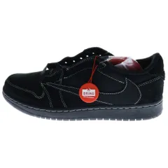 NIKE (ナイキ) ×トラヴィススコット AIR JORDAN 1 LOW OG SP BLACK PHANTOM DM7866-001 エアジョーダン1 ブラックファントム ローカットスニーカー US8.5/26.5cm
