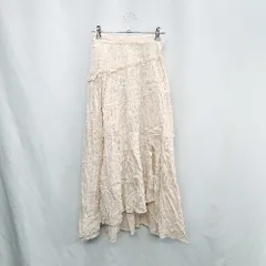◇ ⊂ MOUSSY マウジー アシンメトリー ロング フレア スカート サイズ1 ベージュ レディース E  【1502060046725】