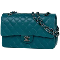 シャネル CHANEL マトラッセ Wフラップ チェーン ショルダーバッグ ココマーク ショルダーバッグ レザー ターコイズブルー A01112 レディース 【中古】