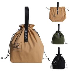 【人気商品】お弁当袋 ランチバッグ 綿100％のキャンバス生地 保冷 保温 内側断熱アルミウール綿 巾着バッグ LOYELEY 耐久性 防水 仕事/学校/屋外ピクニックなどに適しており でシンプルな 大容量/便利/無地で/ファッション 男女兼用 (イエロー)