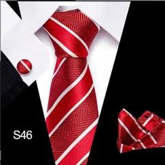 ネクタイ　カフス　チーフ　格安　3点セット　結婚式　発表会　七五三祝い　ビジネス　イベント　パーティー　ダンスパーティー　卒業式　入社式　入学式　成人式　メンズネクタイ　ポケットチーフ　カフスボタン　ストライプ柄　レッド　ワインレッド色　ホワイト色　ワイシャツ