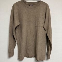 ハーレーダビッドソン HAREY-DAVIDSON　無地長袖Tシャツ  ブラウンMサイズ