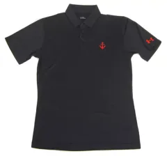 【中古】ポロシャツ・ワークシャツ(キャラクター) UA YAMATO ANCHOR LOGO POLO ポロシャツ ブラック MDサイズ 「宇宙戦艦ヤマト2202 愛の戦士たち 第三章 純愛篇」 劇場グッズ