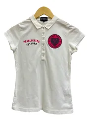 PEARLY GATES (パーリーゲイツ) ゴルフウェア ポロシャツ プリント 鹿の子 半袖 0 白 ホワイト レディース/036