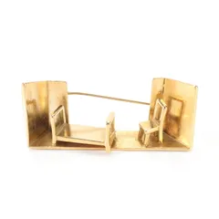 美品 ジョージ ジェンセン ブローチ ゴールド アクセサリー バッグ チャーム おしゃれ ベッドルーム モチーフ レディース EH F4-6【中古】のサムネイル