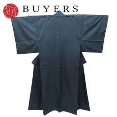 【中古】 男着物 大島紬 正絹 ネイビー 和装 呉服 和服 きもの メンズ 男性