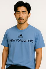 Tシャツ　アディダス　adidas　ブルー　Mサイズ　※Used