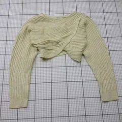 ◇ ⊇ Chico チコ クロスデザイン系 長袖 ニット サイズF ライトイエロー系 レディース E  【1509190010213】