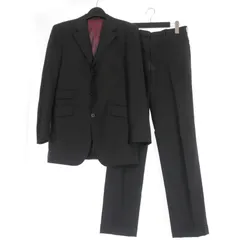 バーバリーブラックレーベル BURBERRY BLACK LABEL super100’s セットアップスーツ 上下 38R ネイビー ストライプ 紺 BMD22-213-29 国内正規